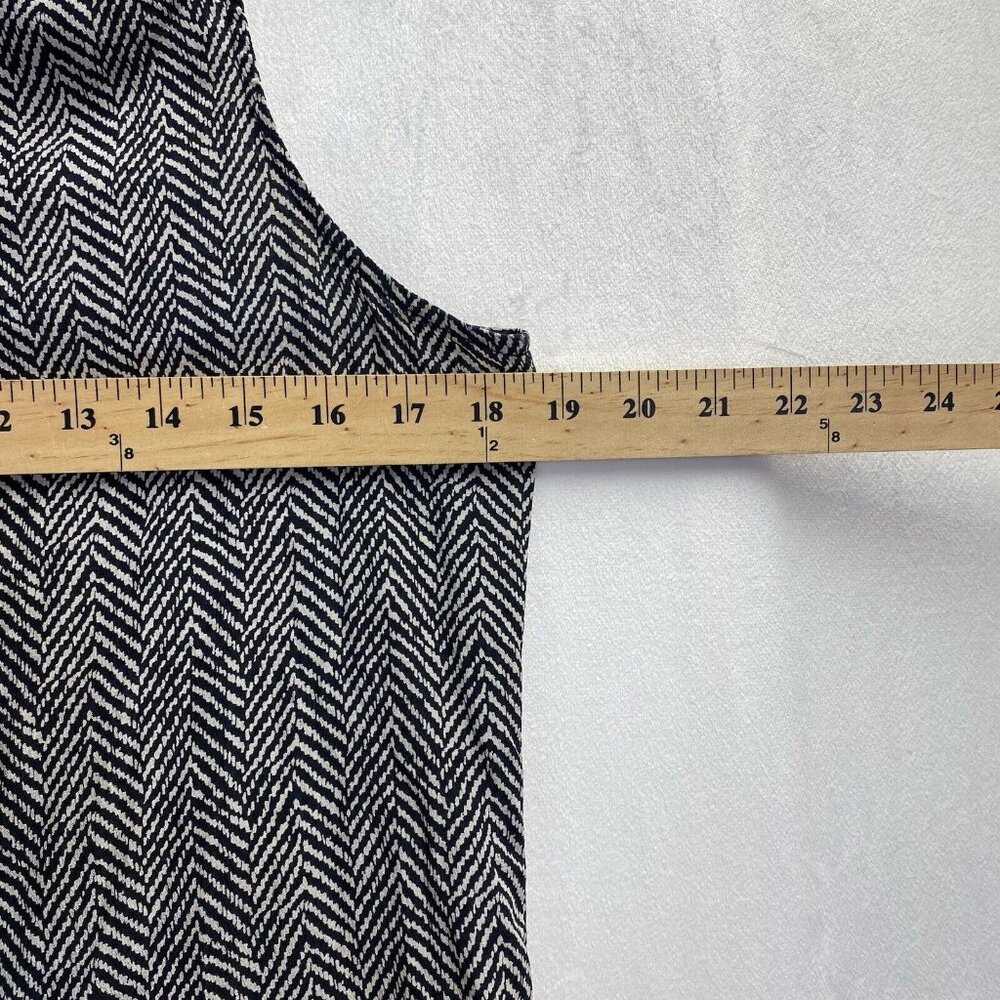 J. Crew Black and White Monochrome Pattern Sleeveless Blouse - Picture 8 of 16